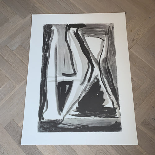 Bram Van Velde, galerie maeght, udstillingsplakat, plakat, kunsttryk, litografi, reproduktion, kunstplakat, sort og hvid, stort udvalg, gallerivæg, billedvæg, kunstnere, danske kunstnere
